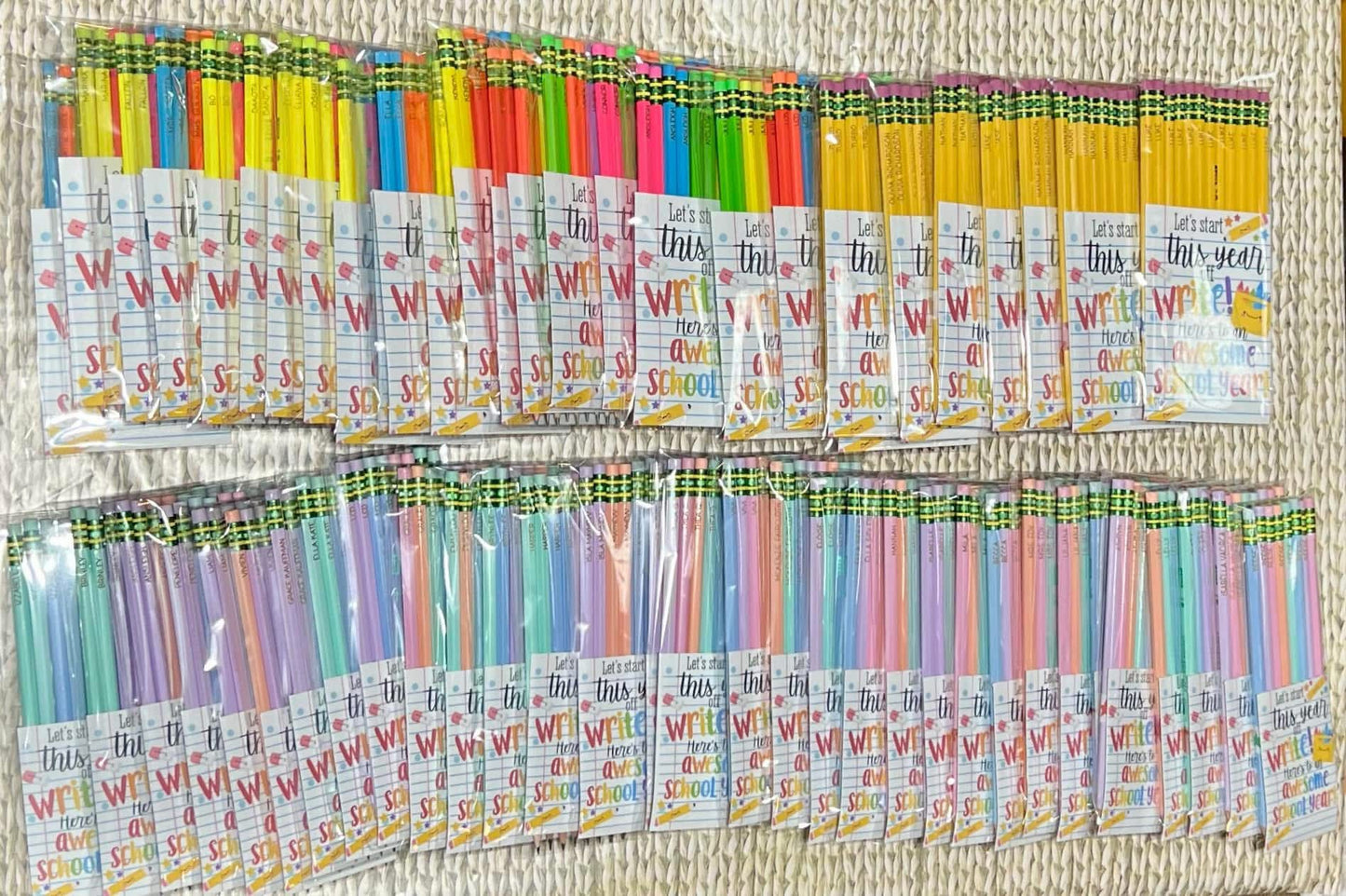 Personalized Pastel Pencils, Neon Pencils, Ticonderoga pencils Back to School