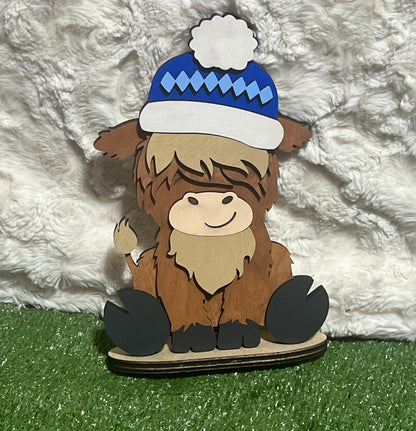 Interchangeable hat highland cow, horse, cat, dog, chicken, goat, dairy cow, pig