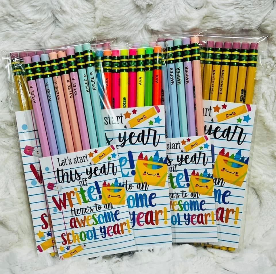 Personalized Pastel Pencils, Neon Pencils, Ticonderoga pencils Back to School