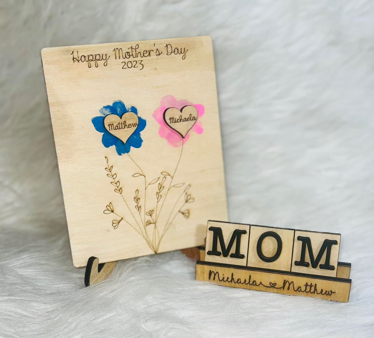 DIY Flower/mom scrabble